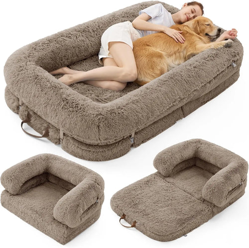 3-in-1 Flexible Oversized Dog Bed for Adults