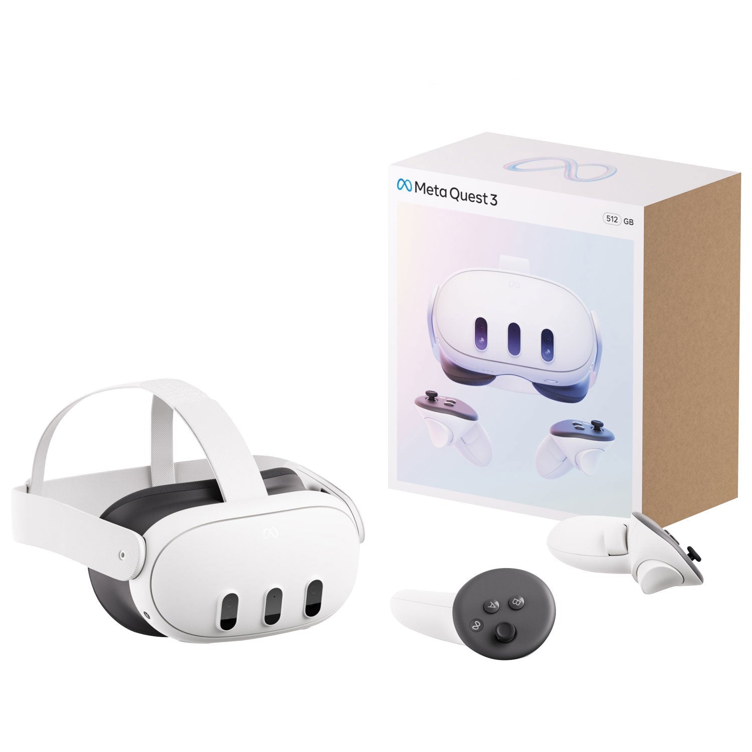 Meta Quest 3 128GB / 512GB - Breakthrough Mixed Reality - Powerful Performance (Oculus)