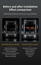 Truck & Car Devil Eye LED Pixel Panel Light – Remote-Control Soft Foldable Scrolling Display 12V/24V