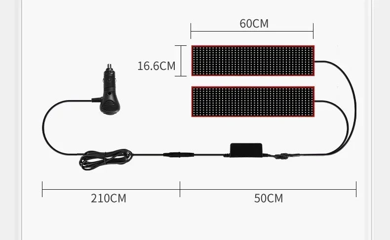 Truck & Car Devil Eye LED Pixel Panel Light – Remote-Control Soft Foldable Scrolling Display 12V/24V